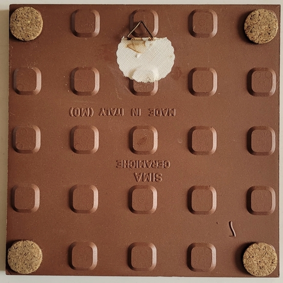 Italian Sima Ceramiche Tile Handpainted & Glazed Bird 6" x 6" - Picture 2 of 4